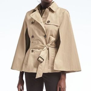 Trench Coat - Banana Republic Trench Cape Belted Jacket - Size M